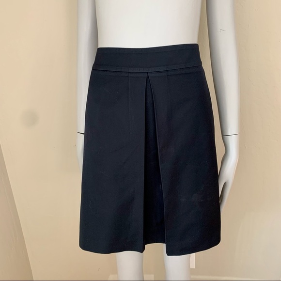 MAXMARA Weekend Pleated A-Line Skirt Navy Blue - Picture 13 of 15